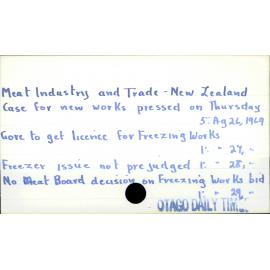 Meat Industry and Trade - New Zealand