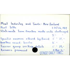 Meat Industry and Trade - New Zealand