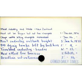  Meat Industry and Trade - New Zealand