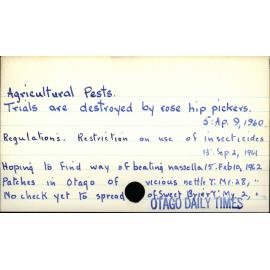 Agricultural  Pests