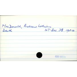 MacDonald, Andrew Lothian