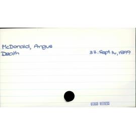 McDonald, Angus