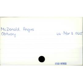 McDonald, Angus