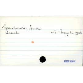 Macdonald, Anne