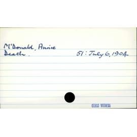 McDonald, Annie