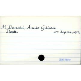 MacDonald, Annie Gillian