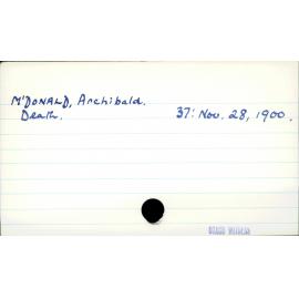 McDonald, Archibald