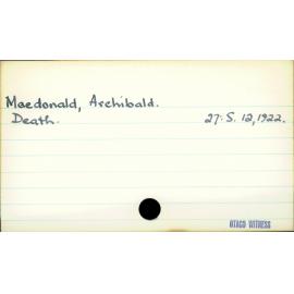 Macdonald, Archibald