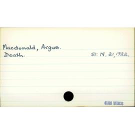 Macdonald, Argus