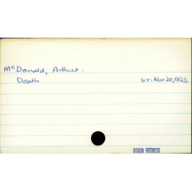 McDonald, Arthur