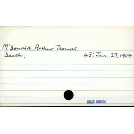 McDonald, Arthur Thomas