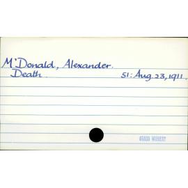 McDonald, Alexander