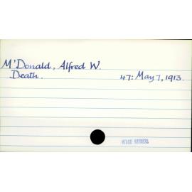 McDonald, Alfred W.