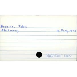 Breese, John