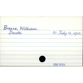 Breese, William