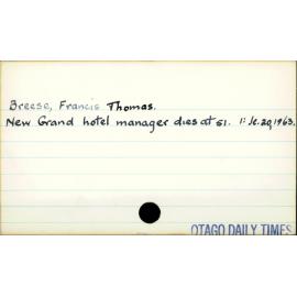 Breese, Francis Thomas 