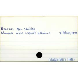 Breeze, Mrs. Shieko