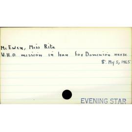 McEwen, Miss Rita