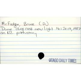 McFadgen, Bruce (Dr)