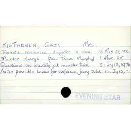 McFadyen, Gail (Mrs)