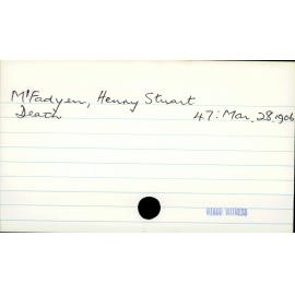 McFadyen, Henry Stuart