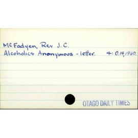 McFadyen, Rev. J.C.