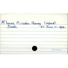 M' Innes, Malcolm Henry (infant)