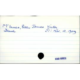 M' Innes, Peter James Victor