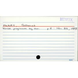 McKay, Catherine