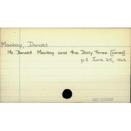 Mackay, Donald