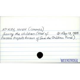 McKAY, HUGH (COLONEL)