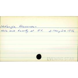 McKenzie, Alexander