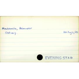 Mackenzie, Alexander