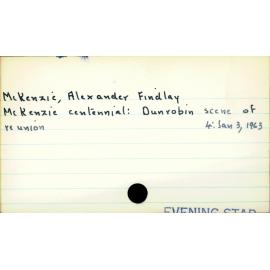 McKenzie, Alexander Findlay