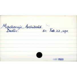 Mackenzie, Archibald.