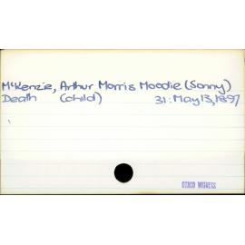 McKenzie, Arthur Morris Moodie (Sonny)