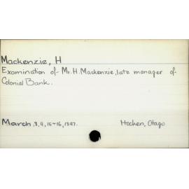 Mackenzie, H
