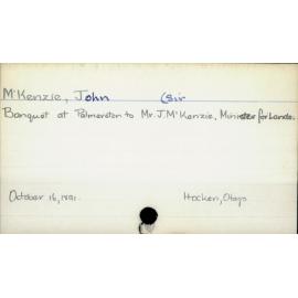 McKenzie, John (Sir)