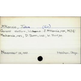 McKenzie, John (Sir)