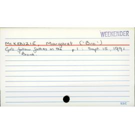 McKenzie, Margaret ("Bro")