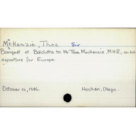 Mackenzie, Thos.    Sir