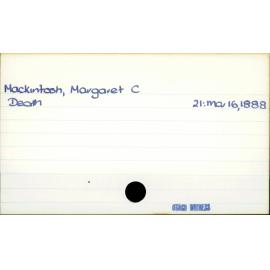 Mackintosh, Margaret C.