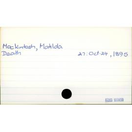 Mackintosh, Matilda