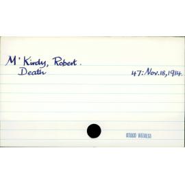 McKirdy, Robert