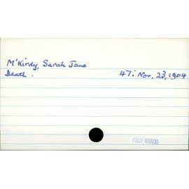McKirdy, Sarah Jane