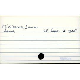McKissock, David