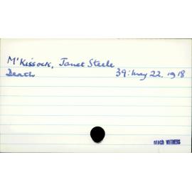 McKissock, Janet Steele