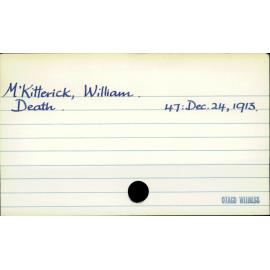 McKitterick, William