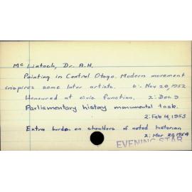 McLintock, Dr. A. H.