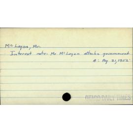 McLogan, Mr.